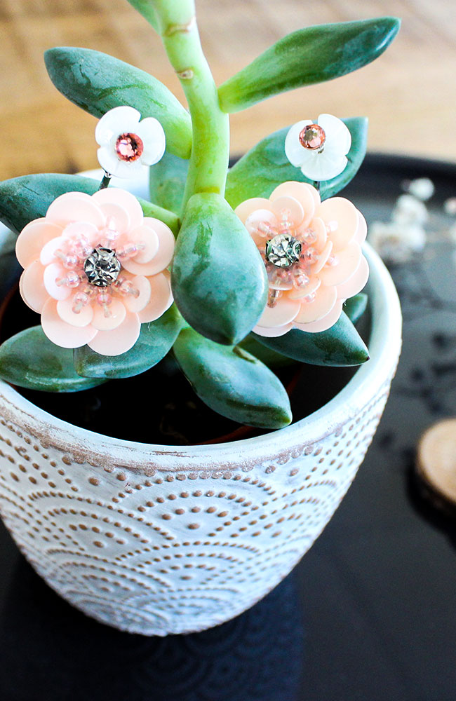 Boucles d'oreilles fleurs roses pour le printemps Pinterest