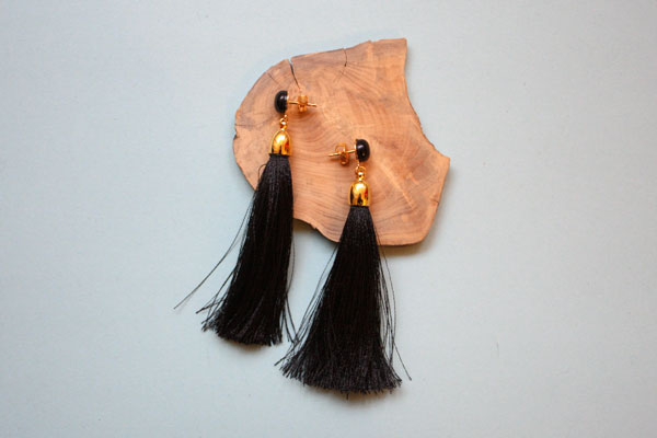 DIY Pom-Pom Earrings : Step 3 DIY Pom-Pom Earrings : Step 3