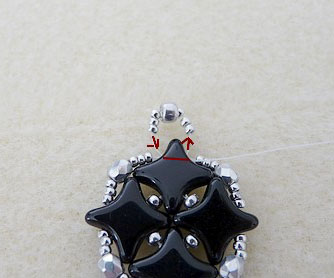 Boucles d'oreilles avec des perles de verre Star Beads et Arcos