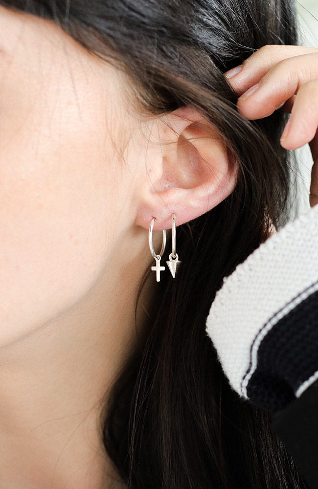 Schema Small 925 silver creole earrings Schema Small 925 silver creole earrings