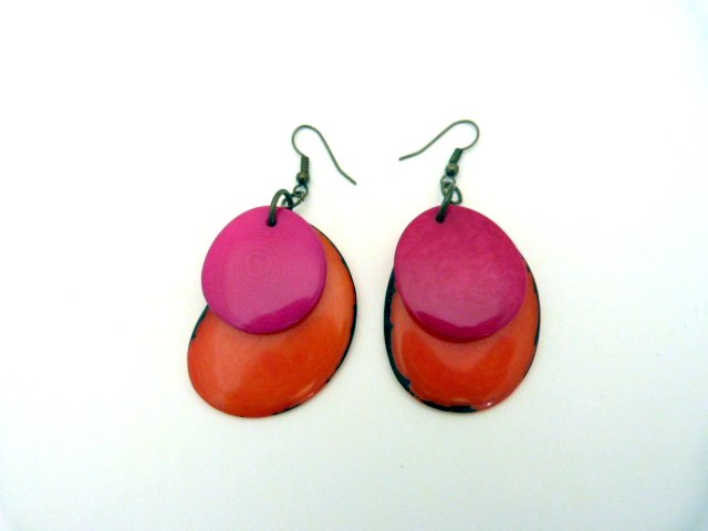 Tagua slices multicolored parure : Step 6