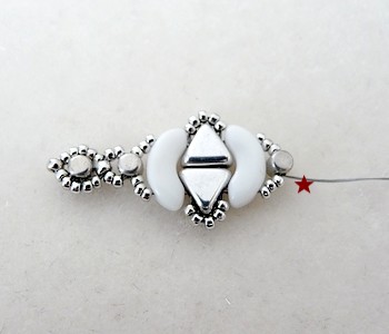 Lucie cork bracelet with Khufu beads, Arcos and Puca minos