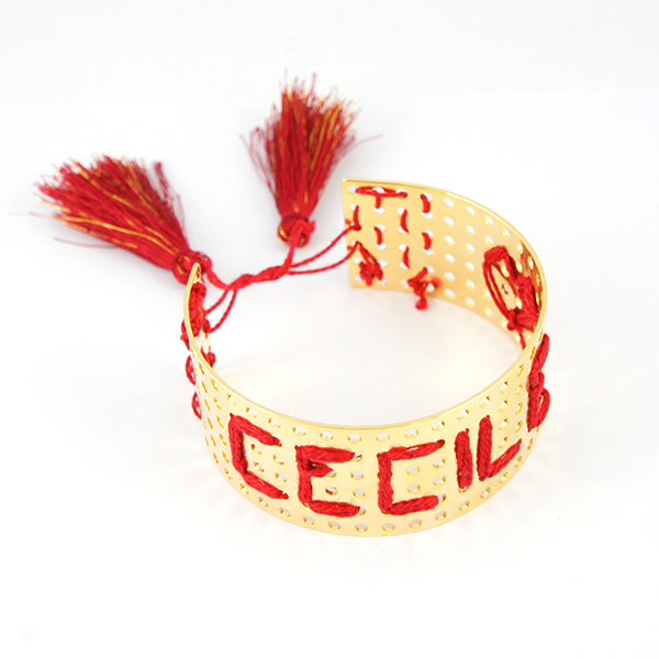 Weaved name golden bracelet Weaved name golden bracelet