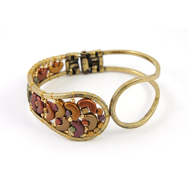 bronze Bracelet with Arcos® and Minos® Gold Iris Mat