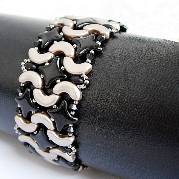 Bracelet DIY avec des perles de verre tchèques Star Beads, Arcos®, Miniduo et Cristal PureCrystal