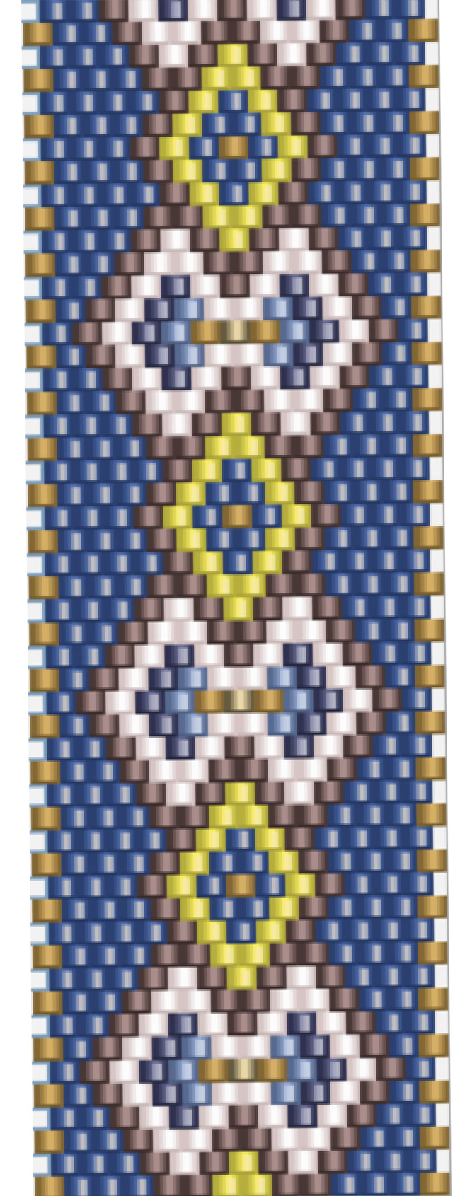 Schema  DIY circular peyote weaving bangle bracelet with Miyuki Delicas beads