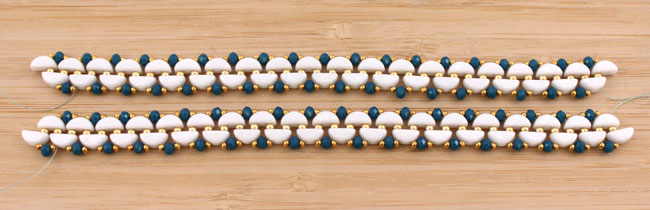 Star Beads and Kos style Marrakech glass bead cuff 4 Manchette perles en verre Star Beads et Kos style Marrakech 4