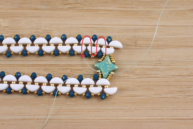 Star Beads and Kos style Marrakech glass beaded cufflinks 6 Manchette perles en verre Star Beads et Kos style Marrakech 6