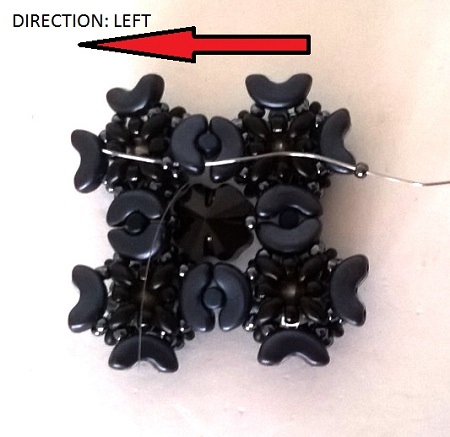 Minos, Arcos and Super Duo pearl cuff bracelet : Step 33