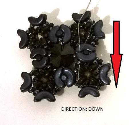 Minos, Arcos and Super Duo pearl cuff bracelet : Step 35