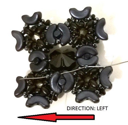 Minos, Arcos and Super Duo pearl cuff bracelet : Step 36