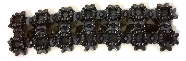 Minos, Arcos and Super Duo pearl cuff bracelet : Step 46