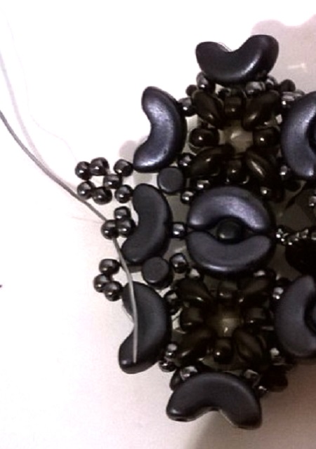 Minos, Arcos and Super Duo pearl cuff bracelet : Step 62