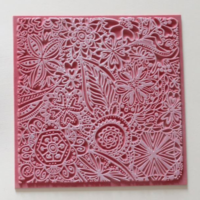 Broche Rose pâte polymère Cernit et plaques de texture Broche Rose pâte polymère Cernit et plaques de texture