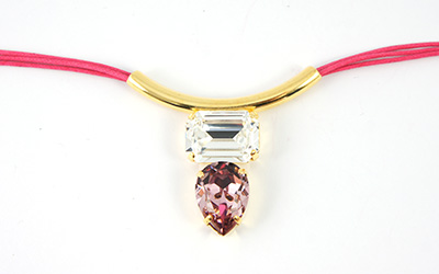 Necklace Multi-rank pendant PureCrystal 04b Collier Multi-rang pendentif PureCrystal 04b