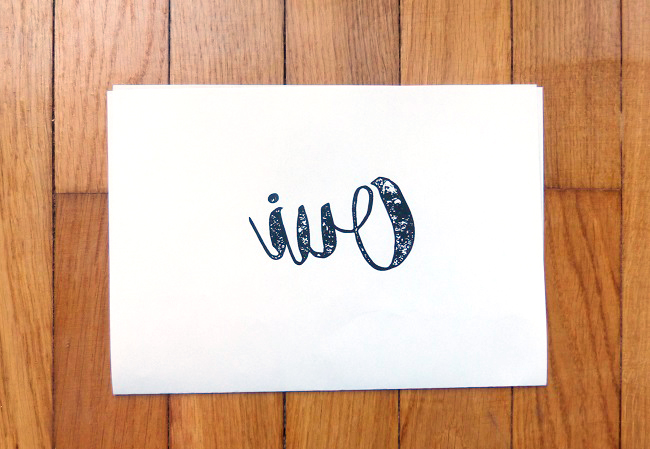 DIY embroidery - words embroidered on a drum : Step 1