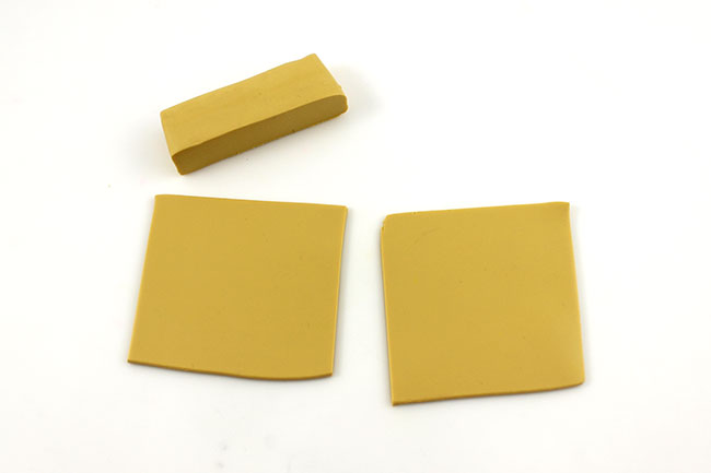 polymer clay and silkscreen houndstooth pattern earrings : Step 1