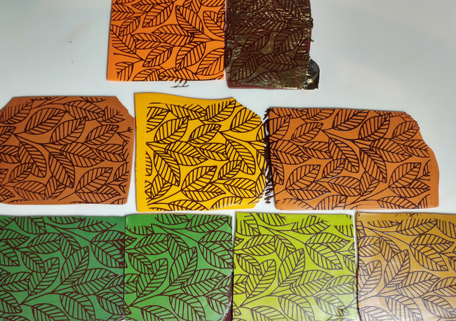 Tutoriel DIY bracelet autumn en pate polymère avec écran de sérigraphie silkscreen Moiko