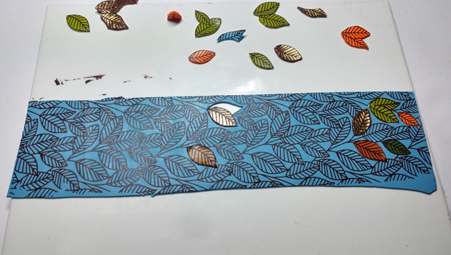 Tutoriel DIY bracelet autumn en pate polymère avec écran de sérigraphie silkscreen Moiko