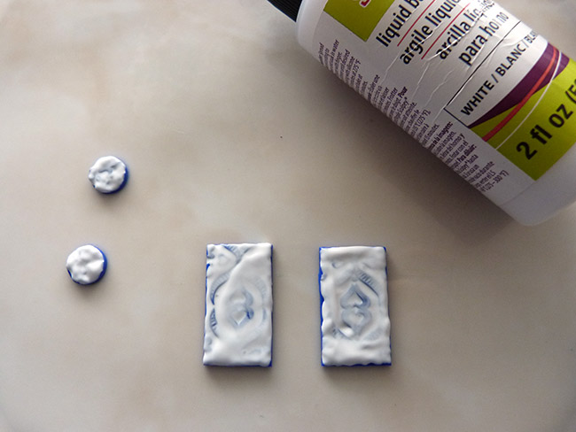 Imitation ceramic polymer clay earrings : Step 4