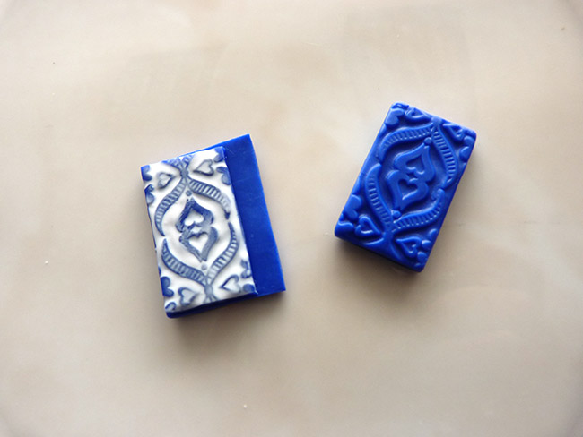 Imitation ceramic polymer clay earrings : Step 6
