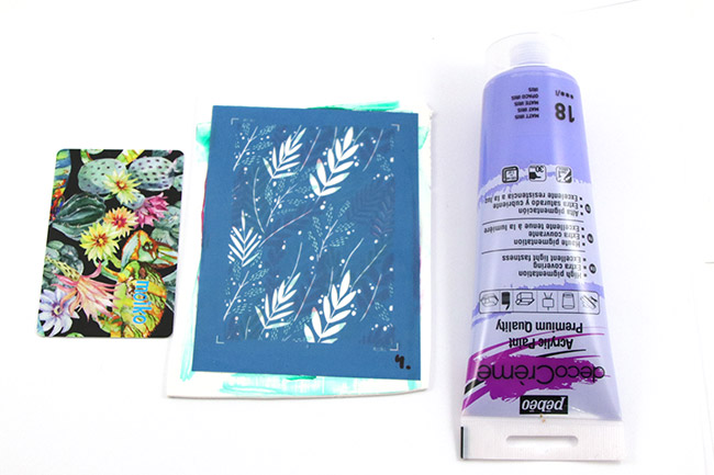 Foliage silkscreen earrings : Step 4