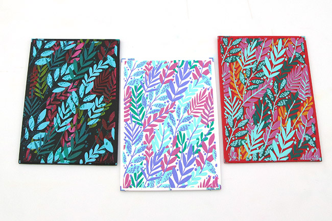 Foliage silkscreen earrings : Step 5