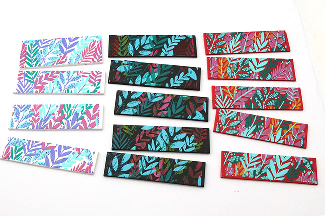 Foliage silkscreen earrings : Step 6