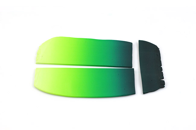 Making a duck leaf in Fimo clay : Step 3