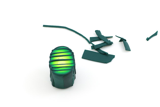 Making a duck leaf in Fimo clay : Step 7