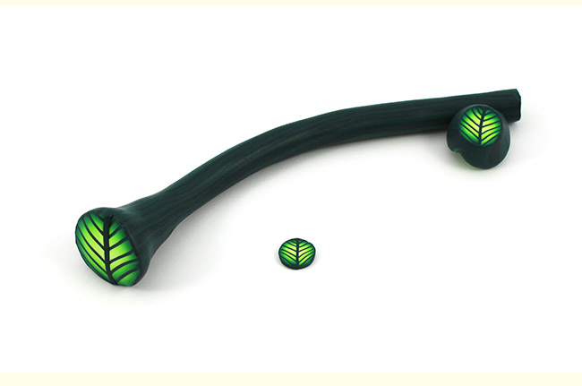 Making a duck leaf in Fimo clay : Step 9