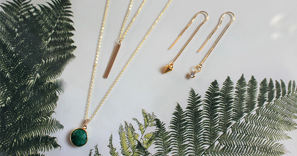 DIY Necklace and Earring Set in 14K Gold Filled and Gemstone