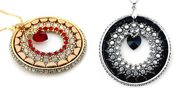 Kos® and Minos® Glass Beaded Valentine Pendant by Puca®