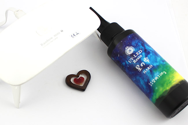 Heart in UV Led resin and ebony-effect polymer : Step 10 Heart in UV Led resin and ebony-effect polymer : Step 10