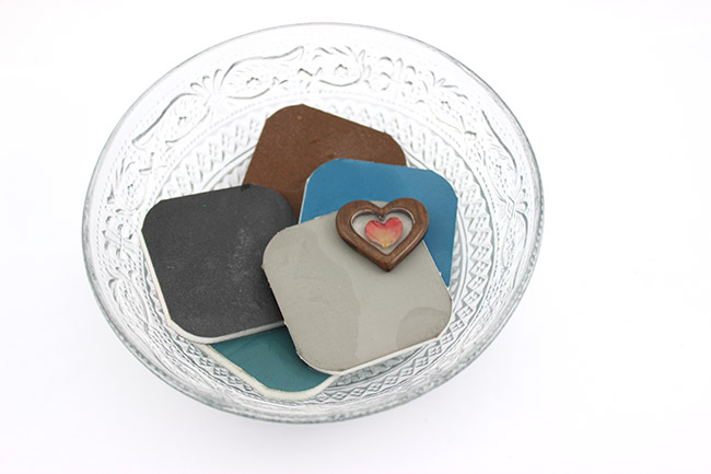 Heart in UV Led resin and ebony-effect polymer : Step 9 Heart in UV Led resin and ebony-effect polymer : Step 9