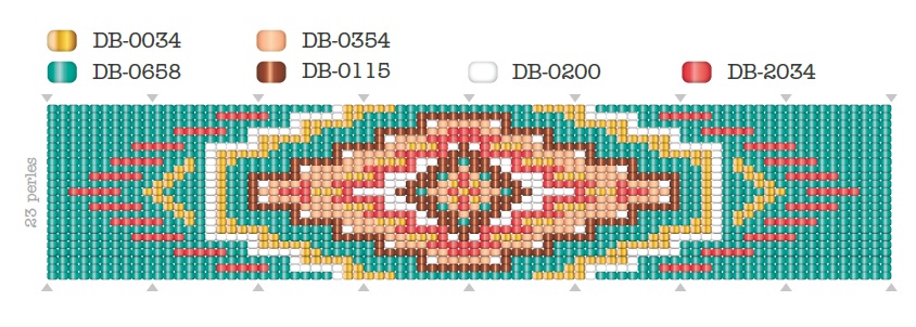 Bracelet navajo tissage de perles