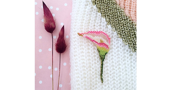 DIY Flower weave arum beads Miyuki Delicas