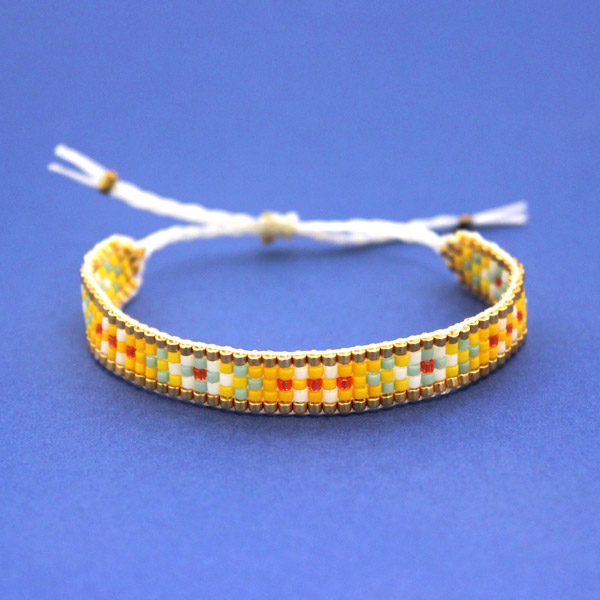Schema  Miyuki woven bracelet with sliding bow