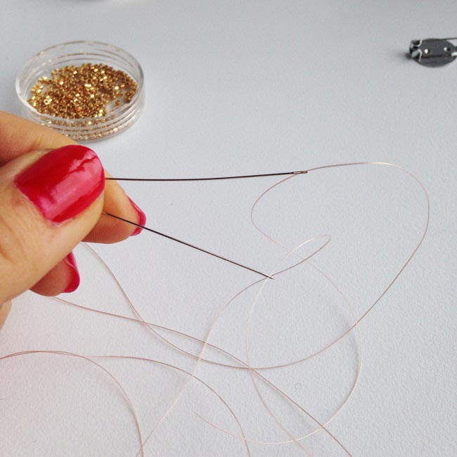 Miyuki teepee brooch by Rose Moustache : Step 1 Miyuki teepee brooch by Rose Moustache : Step 1