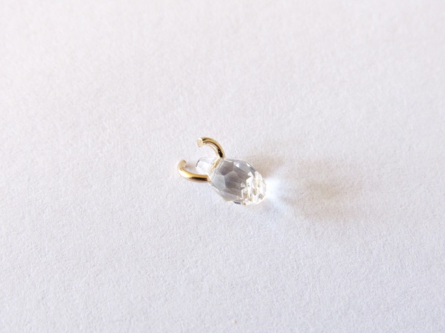 Earrings with Gold Filled pendant and herringbone chain : Step 4