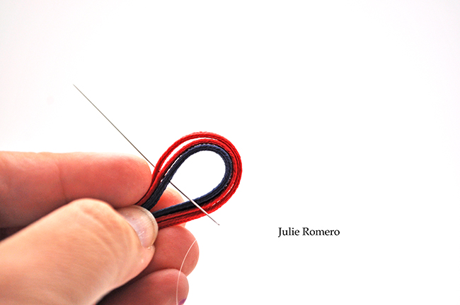 Bracelet in soutache and PureCrystal crystals : Step 1 Bracelet in soutache and PureCrystal crystals : Step 1