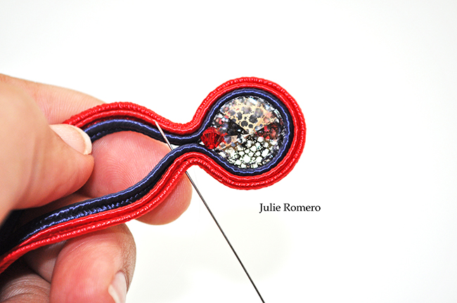 Bracelet in soutache and PureCrystal crystals : Step 12 Bracelet in soutache and PureCrystal crystals : Step 12