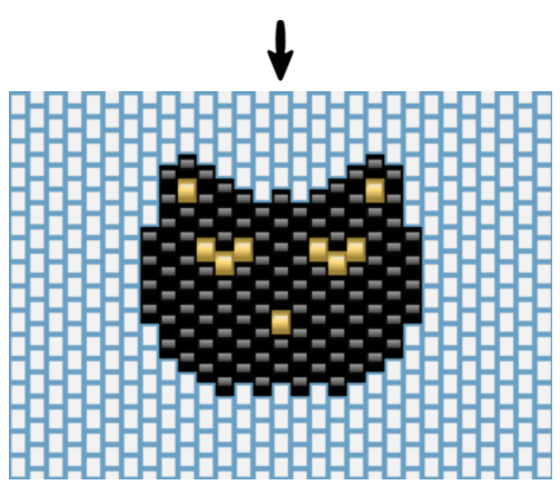 Schema Weaving brick stitch cat head Schema Weaving brick stitch cat head