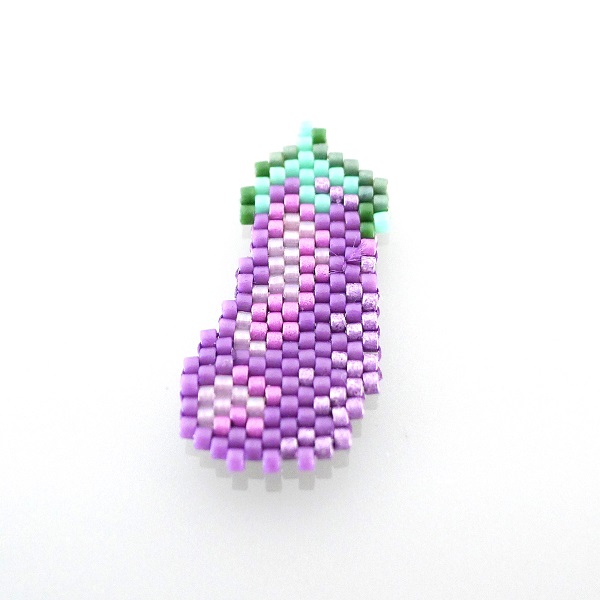 Miyuki Delicas Beaded Aubergine Diagram by My Little Bazaar