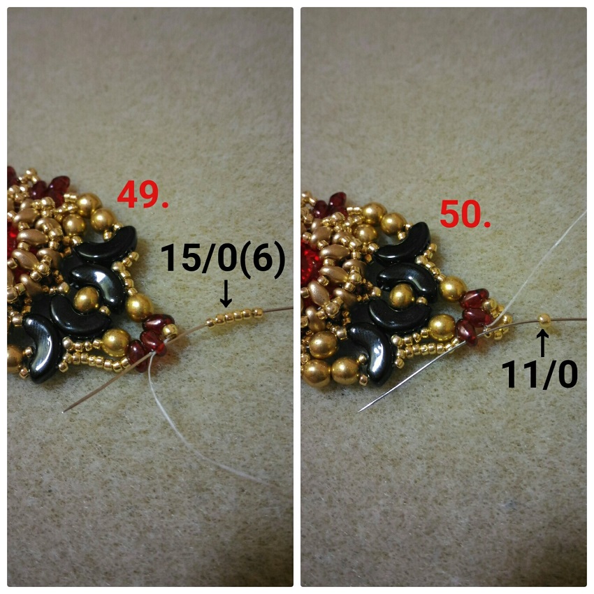 / Tutorial-loop earrings-SuperDuo-Arcos-rock-cabochon-PureCrystal-09