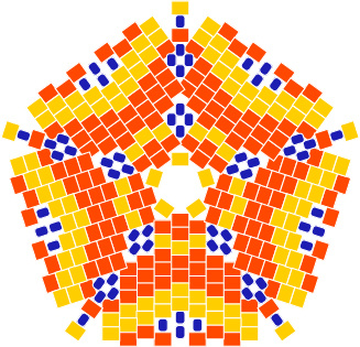 Schema 3D ball necklace with Miyuki pearls and tassel Schema 3D ball necklace with Miyuki pearls and tassel