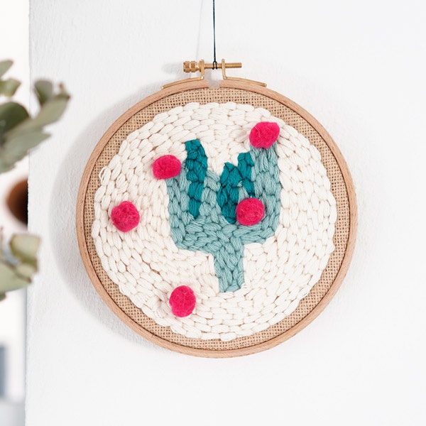 Schema  Initiation to Needle Embroidery Punch Needle or Magic Needle by Julie Robert x Perles &amp; Co