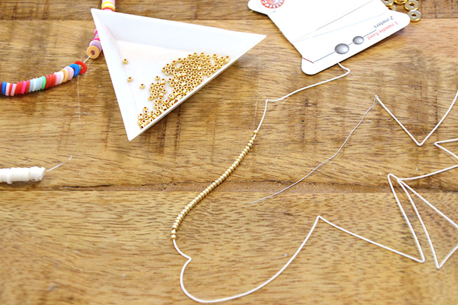 Seed beads for heishi phone cord