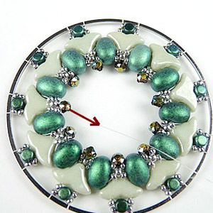 step 14 Customize Elsa pocket mirror Puca glass beads