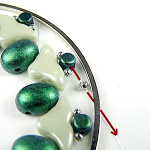 step 4 Customize Elsa pocket mirror Puca glass beads